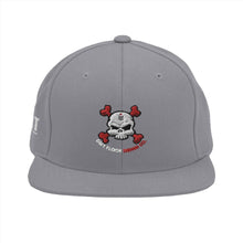 Load image into Gallery viewer, Skull Kandy Snapback Hat  Dirt Floor Denim Company Silver  
