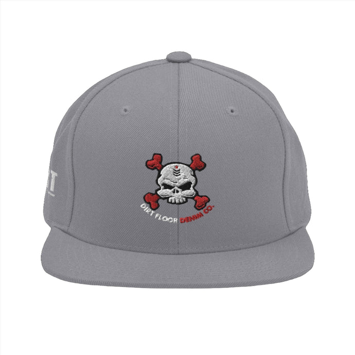 Skull Kandy Snapback Hat  Dirt Floor Denim Company Silver  