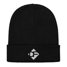 Load image into Gallery viewer, &quot;DF&quot; Ribbed Beanie Hat  Dirt Floor Denim Company Black  
