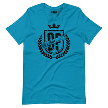 Load image into Gallery viewer, Men&#39;s &quot;DF&quot; Logo Tee - Black  Dirt Floor Denim Company Aqua S 
