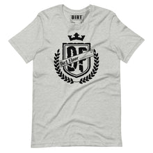 Load image into Gallery viewer, Men&#39;s &quot;DF&quot; Logo Tee - Black  Dirt Floor Denim Company Athletic Heather XS 
