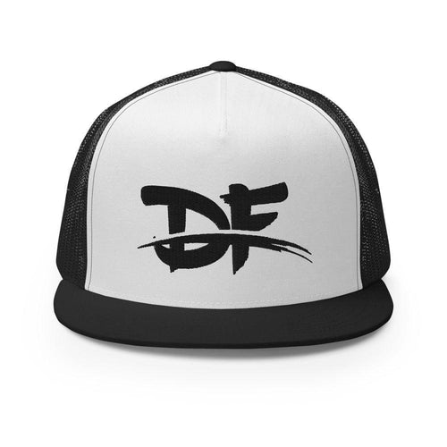 Dirt Floor Apparel Trucker Cap  Dirt Floor Denim Company Black/ White/ Black  