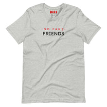 Load image into Gallery viewer, Men&#39;s &quot;No Fake Friends&quot; Tee  Dirt Floor Denim Company Athletic Heather XS 
